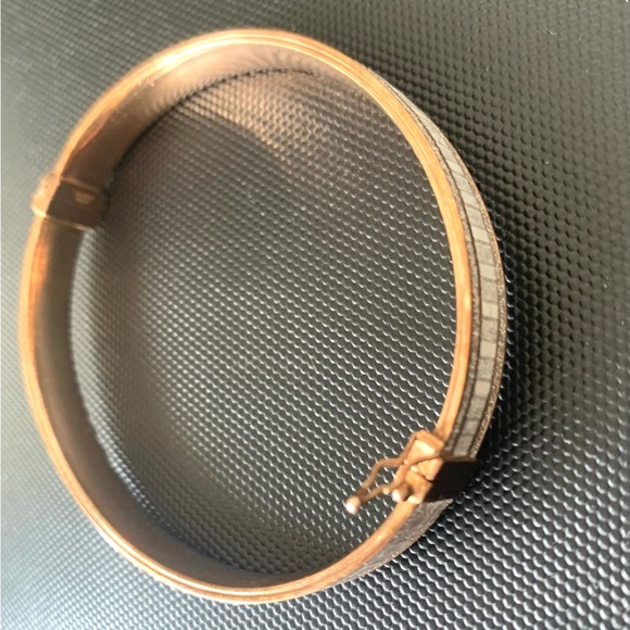 Milor Sterling silver with rose gold plated and CZ sparkly bangle - Picture 7 of 10